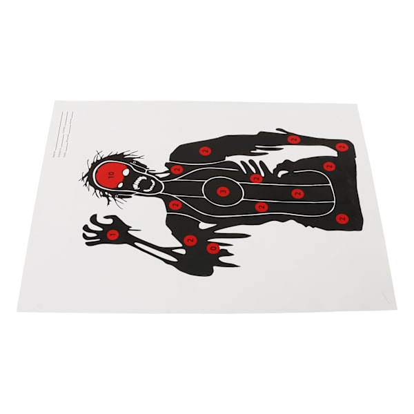 10 stk skyteskiver papir bueskyteskiver pil og bue jakt skytetilbehør 45x32cm Zombie Skull
