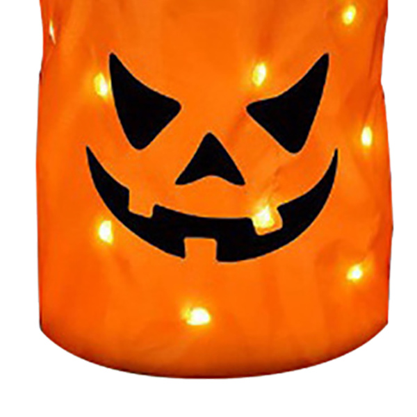 2 stk LED Halloween godteriposer 12 tommer høye 10 tommer brede gresskar stil batteridrevne Halloween festposer for fest