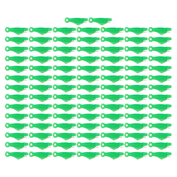 100 stk. Nåltrådere Grøn Fisk Formet Sy Nål Indsætter Symaskine Automatisk Tråd