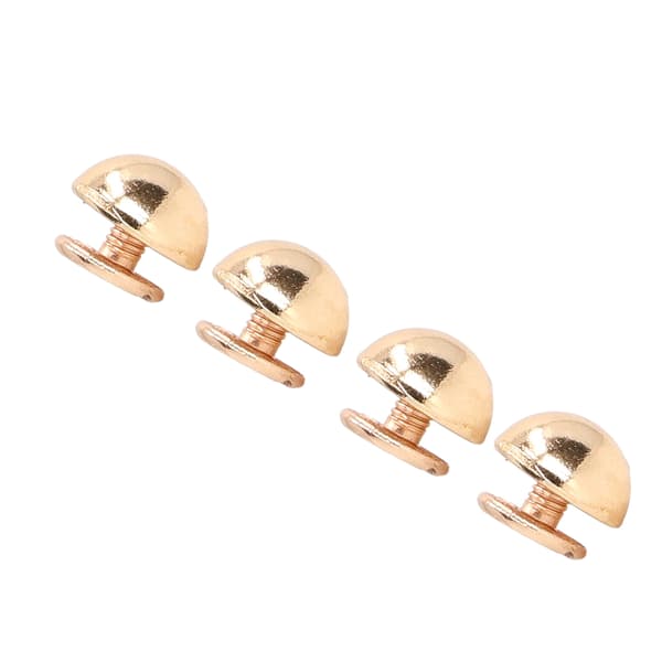10 mm 100 sæt svamperivetter, runde hoveder, halvcirkelformede, galvaniseringsproces, legeringssvamperivetter til tasker, sko, guld