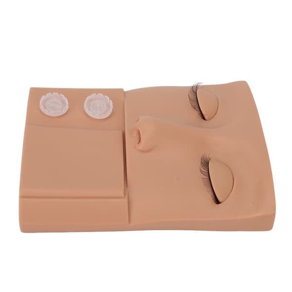 Vipper Mannequin Hode Utskiftbart Øyelokk Vippe Forlengelse Praksis Sminke Trening PVC Hudfarge