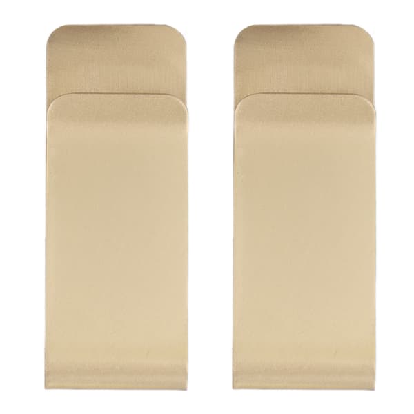 2 stk. metalpengeclips i rustfrit stål, specielt formede mini-punge, kreditkortholdere til mænd (guld)