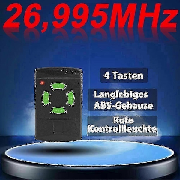 Autotallin oven kaukosäädin, kiinteä koodi, kopioitava 26,995 MHz HSM4 HS4 HSE4