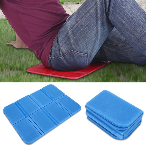 Fällbar sittdyna Bärbar vattentät cover för picknickmatta (blå)