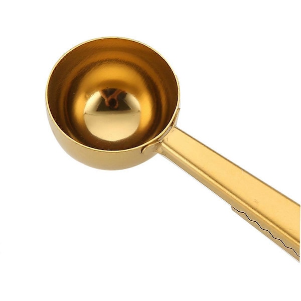 2 i 1 Kaffeske Kaffepulver Måleske, Guld