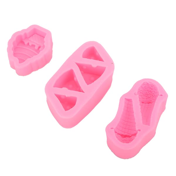 Is-silikonfondantformer Enkel demolding 3D-isform for bursdagsdekorasjon DIY kjøkkenbaking