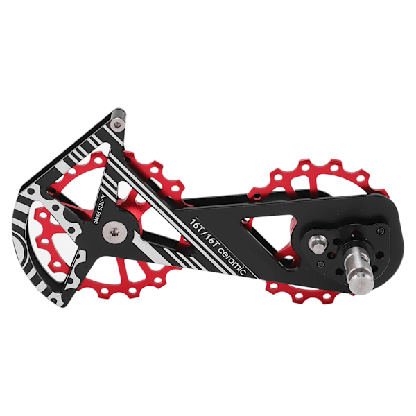 MEROCA R8000 Series Bike Oversized Rear Derailleur Pulley Wheel System with Double 16T SprocketsRed