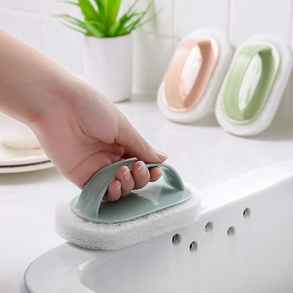 6-osainen kodin set tavallisilla varrella kylpyhuoneeseen, wc:hen, keittiöön - sininen, vaaleanpunainen, vihreä