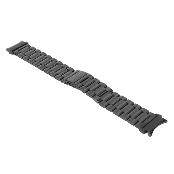Urrem i rustfrit stål, kompatibel med Galaxy 4, hurtig udløsning, solid metal udskiftningsrem, sort