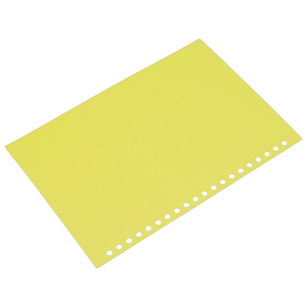 50 st arkpapper A5 20 hål PP-plast för presentation gul