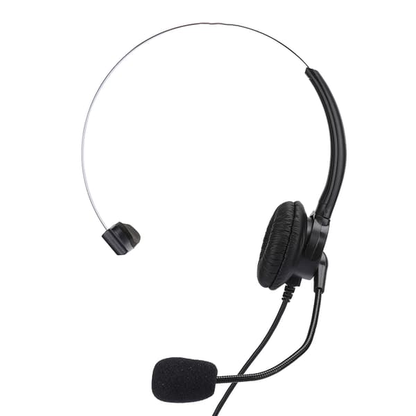 Telefon Monaural Headset Fastnettelefon Hovedtelefon med Mikrofon til Hjemmebrug
