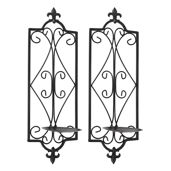 2 stk vegglampe lysestake henger jern vegg lysestake holder veggdekorasjoner for stue spisestue
