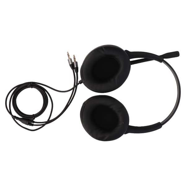 Mobiltelefon Headset Støjreducerende Dobbelt 3,5 mm Jack Lav Forvrængning Kommunikations Computer Headset med Mikrofon