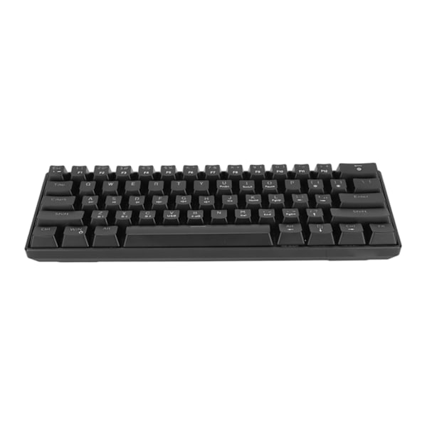 HXSJ Gamingtangentbord 61 tangenter RGB bakgrundsbelyst bärbar tre lägen trådlöst ergonomiskt mekaniskt tangentbord för hemmakontorSvart