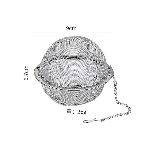 Teekula Set i Rostfritt Stål - Premium Infuser Sil för Löst Te och Kryddor (3-pack)