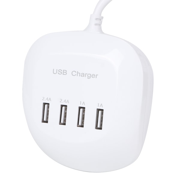 Hjemmekontor 4-ports USB-lader Desktop Universal Intelligent Mobiltelefonladere 2.4A 100-240VEU Plugg