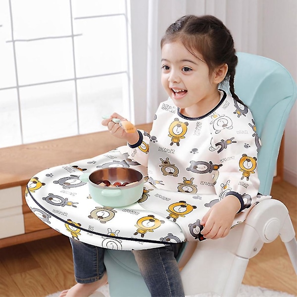 Anti-smuts Vattentät Ärm Bib Set för Baby Avvänjning Nara Chaidog