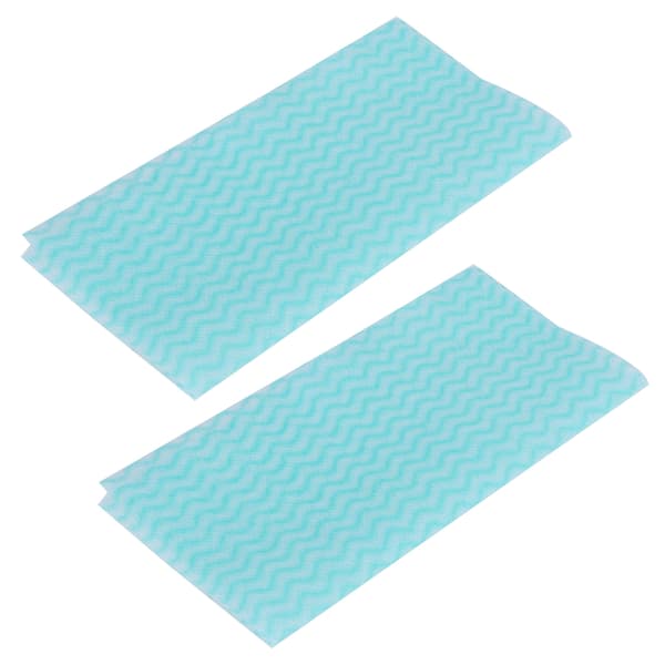 2-pack engångsduk i non-woven för disk, köksrengöring, torkduk (grön)