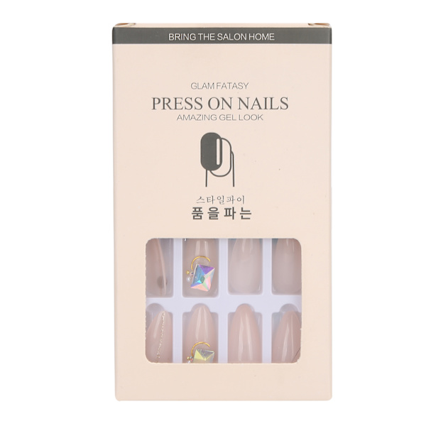 Gradient Fake Nails Tips Färdiga Färgade False Nails Tips Falska konstgjorda pressar på naglarF745-3