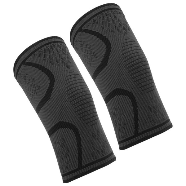 2ST Nylon Utomhussport Stickning Knäskydd sommar Anti-sladd Andas Elastiskt Knäskydd Träningsskydd(S)