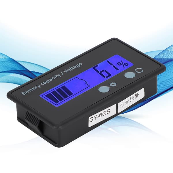 GY-6GS Batteriström LCD-display Voltmeter 12-84V med ljuslarmfunktion (blått ljus)