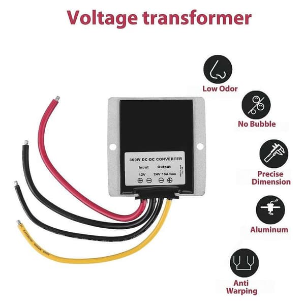 12V til 24V 15A 360W DC-konverter 360W Step Up DC-konverter