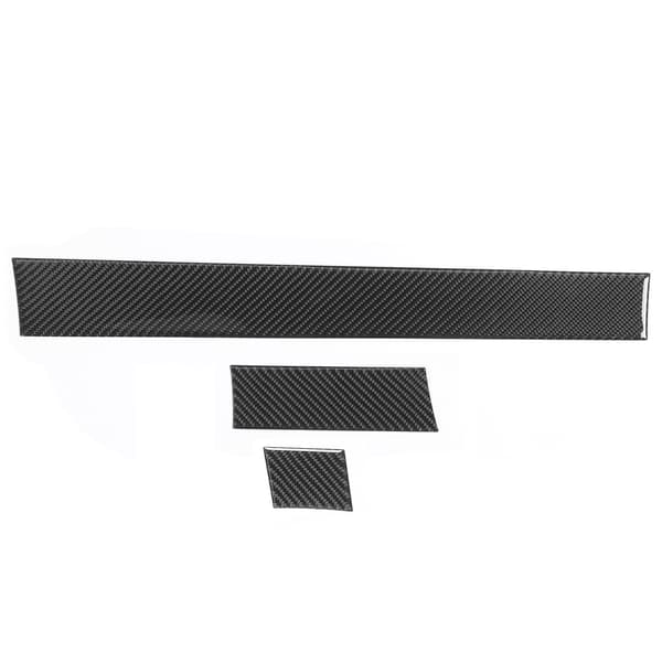 3 stk. Carbon Fiber Instrumentbræt Panel Trim Cover Dekoration Passer til 5 Serie E60 E61 2004‑2010