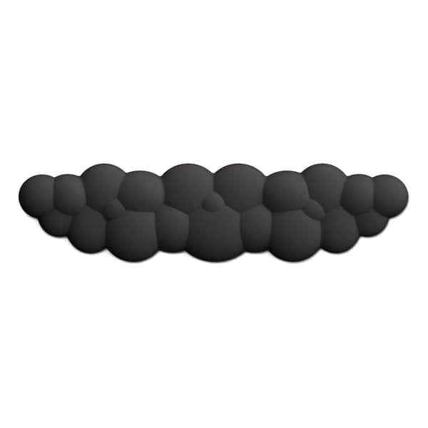 Sky Mousepad med Håndledsstøtte - Sød, Træthedsreducerende, Blød, Deformationsfri, Hukommelsesskum Håndledsstøtte til Tastatur, Sort