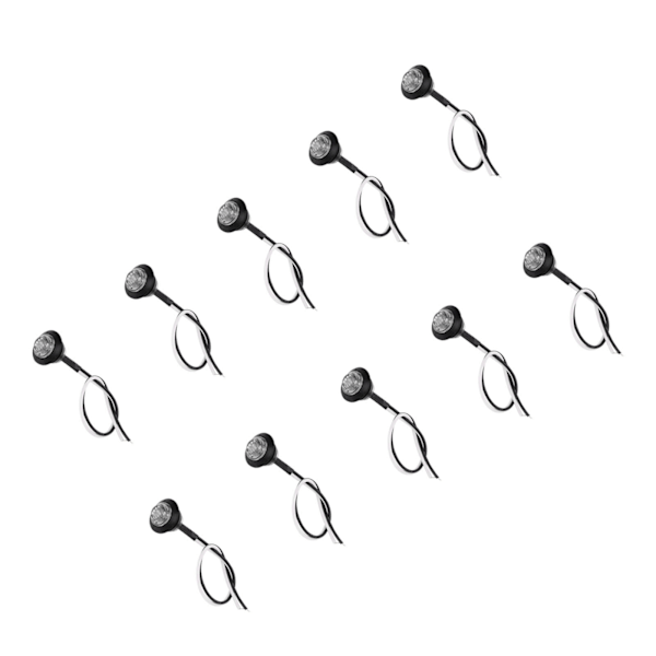 10 stk sidemarkerlys 3LED IP68 vanntett rund klarering indikator baklys universal for lastebil bil RV hvitt lys
