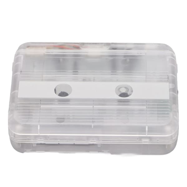 TON007B Bärbara Kassettspelare Mini Stereo Bluetooth Kassettspelningsutrustning med 3,5 mm Jack för Högtalare Bilar Transparent