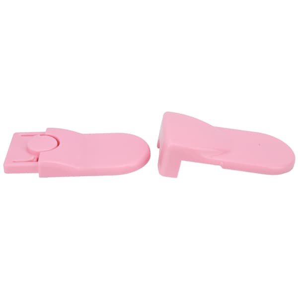 Babysikkerhetslås Multifunksjonell Anti-klem Dobbel Snap-lås for skapskuff, rosa