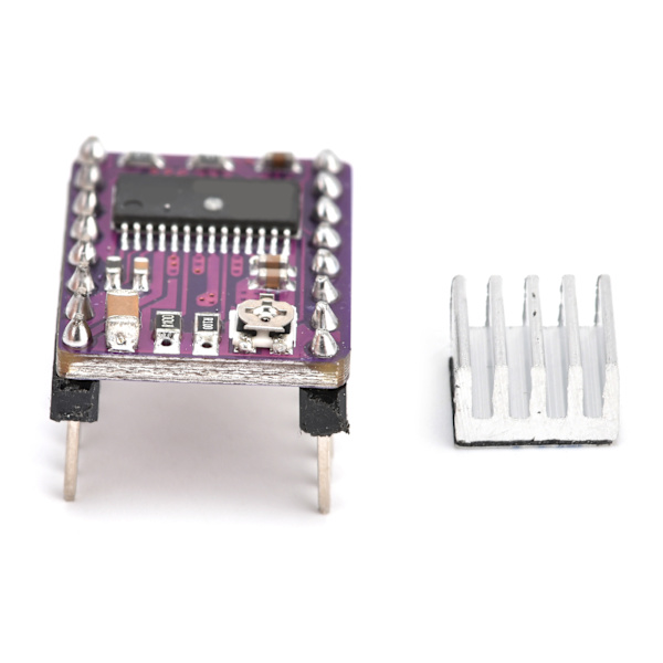 StepStick stepmotor dykkermodul 3D-printertilbehør med køleplade DRV8825 DC 8,2‑45 V