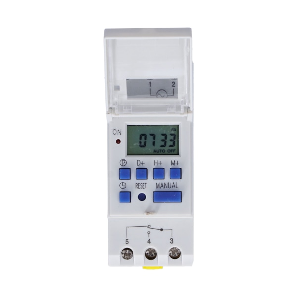 THC15A Programmerbar Timer Guide Rail Typ LCD Tidsreläbrytare för Gatulampa Neonljus DC 24V