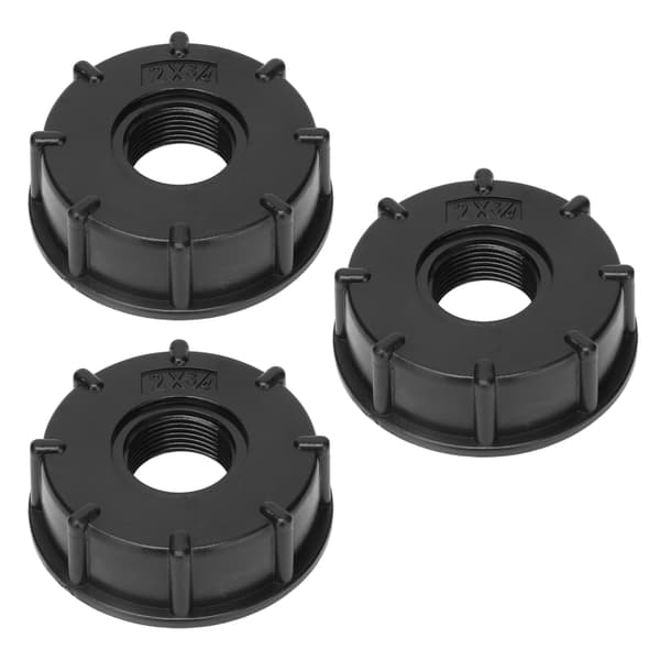 3 stk. IBC-tankforbindelse groft gevindslangeafløbsadapter plastfitting 60 mm indvendig diameter G3/4