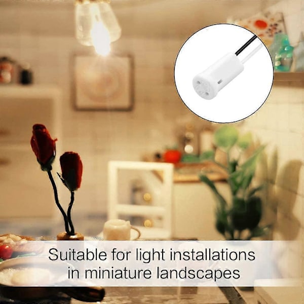 25 Stk. G4 Pæreholder Lampesokler Keramisk Base Med 20CM Teflon Tråd G4 Halogen Sokler til Kvarts Halogen Lamper LED Lampe Glødelampe