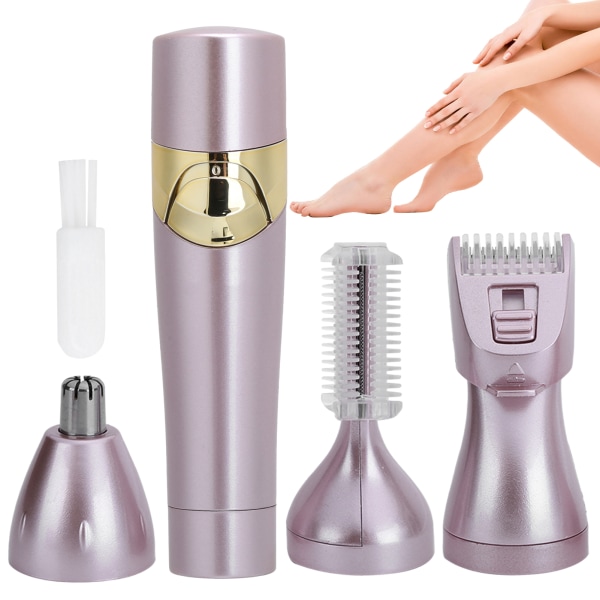 4 i 1 multifunktionell hårrakapparat för kvinnor Epilator Bärbar ögonbryns näshårtrimmer