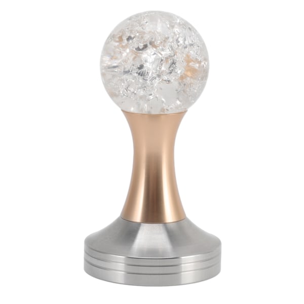 Kristallkula Kaffe Flat Tamper Rostfritt Stål Bas Pulver Hammare för Kaffe Tillbehör Guld 58mm