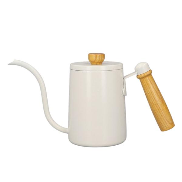 600 ml 20 oz kaffekanna med gåshals för hällkaffe, vit