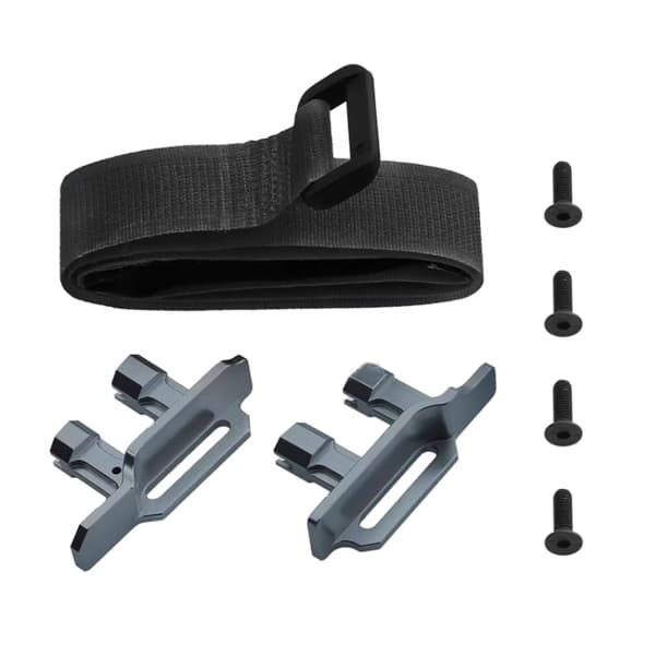 RC bil batteriholder aluminiumslegering batterifeste med stropp for Maxx 1/10 RC biler