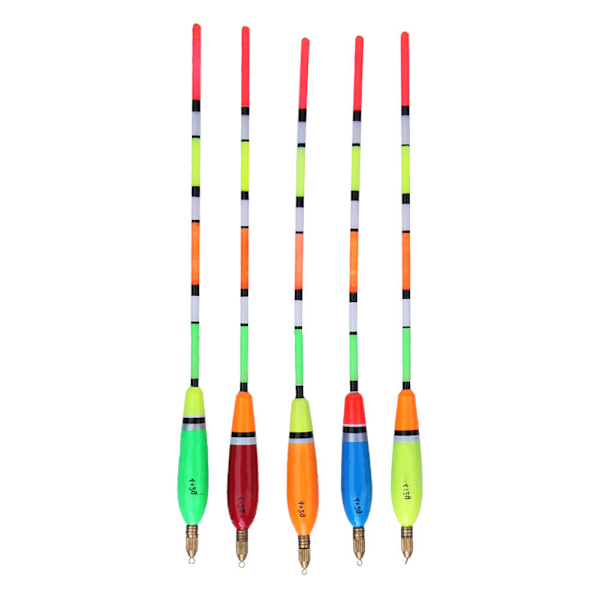 5 st Balsa träfiskeflöte Bobber Bite Indikator Fiskeutrustning (4+2g )
