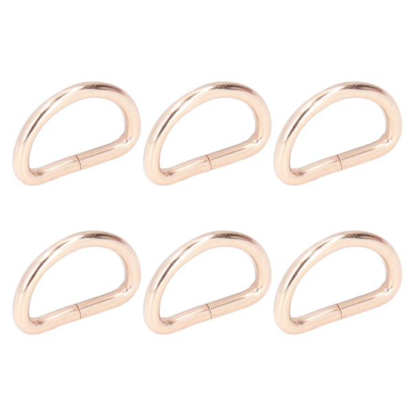 100 stk. D-ringe, robuste, holdbare, blanke, bred anvendelse, farveægte, nem montering, metal D-ringe, guld