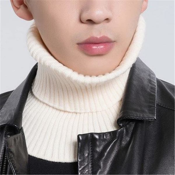 Damsvart stickad turtleneck halsvärmare