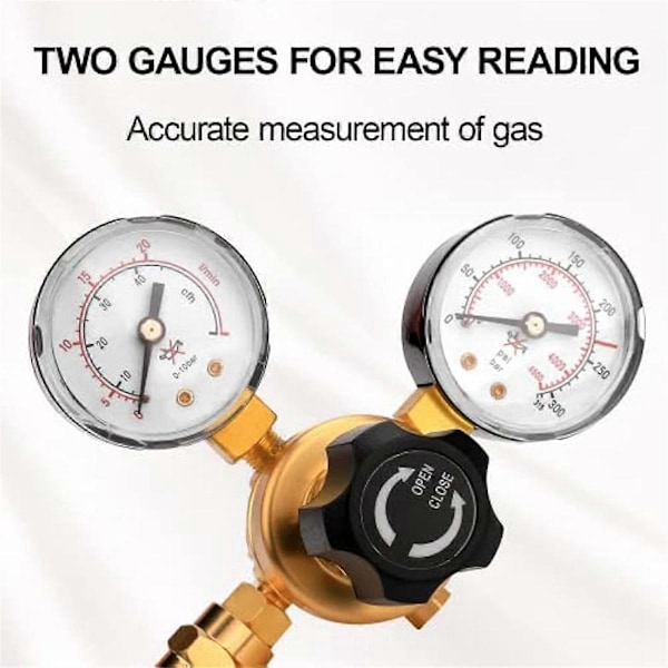 CO2 Regulator Måler Sveise Gassregulator med 2 meter Slange