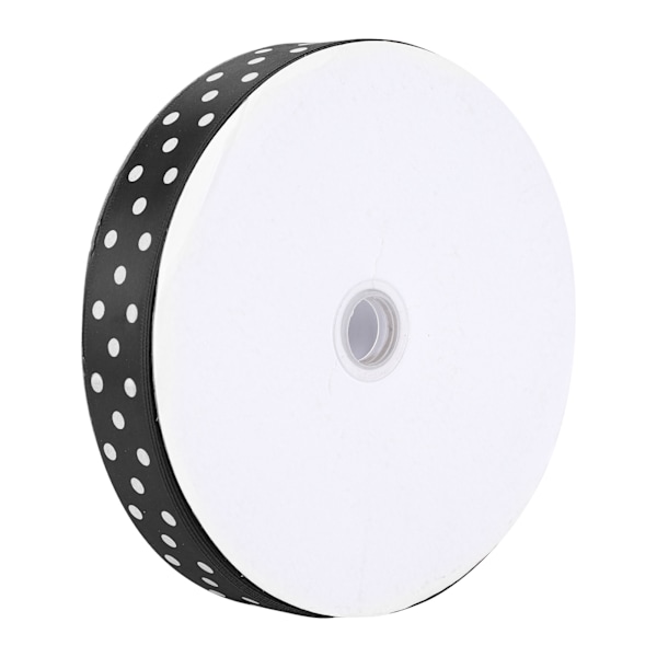 Satinband med prickmönster, hårspännen, presentinslagning, slips, gör-det-själv-hantverksverktyg, 100 meter, 2,5 cm, svart