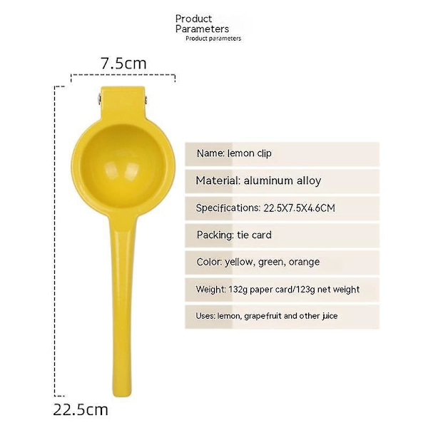 Citronpresser - Robust og ergonomisk - Antikorrosion - til citron, appelsin eller andre frugter - lavet af legering