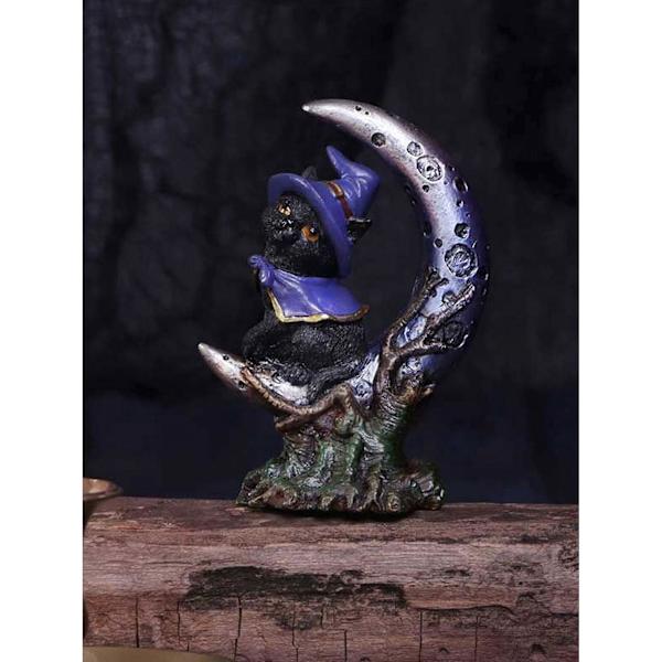 Halvmåne Katt Harpiks Skulptur - Halloween Hjemmedekorasjon