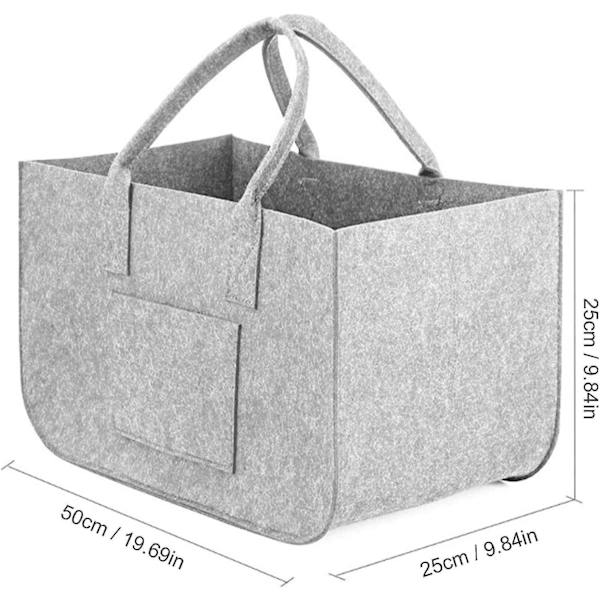 Vanntett ved-oppbevaringspose med filtholder for camping og magasiner