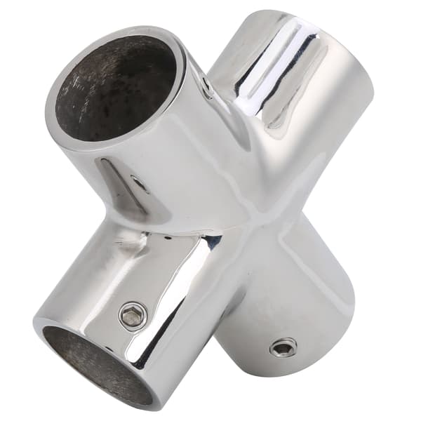 MJS015 Stussveiset kryss i rustfritt stål 4-veis splitter rørfittings Båttilbehør 22MM