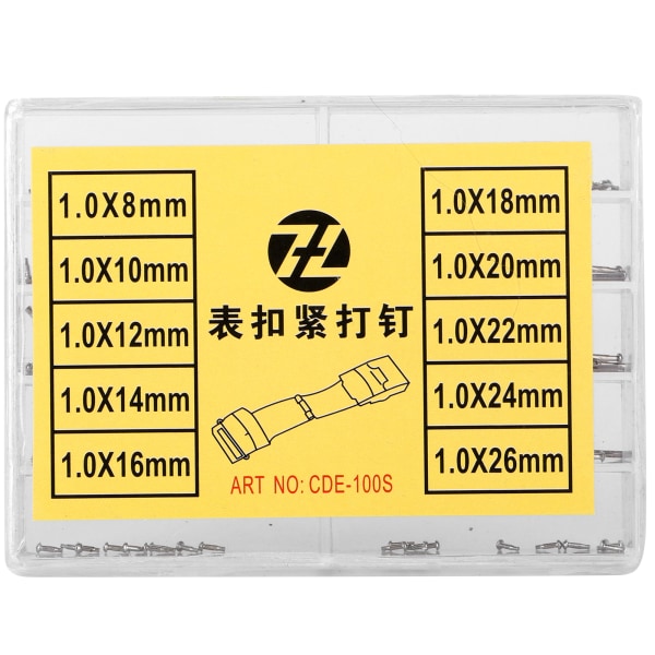 1 mm metallijousitanko 8 mm - 26 mm erikokoiset kellohihnan hihnan tapit kellosepäille