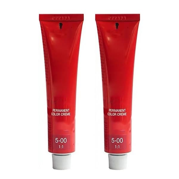 2 stk Svart Mørkebrun Permanent Fargekrem Permanent Hårfarge Grå Hårdekning 60ML